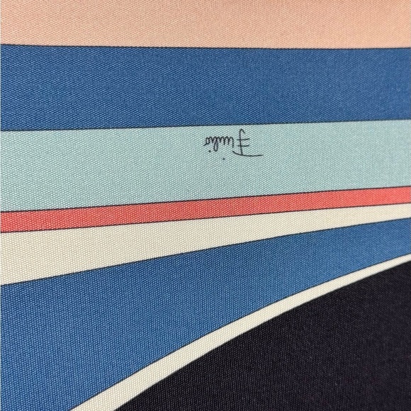 Beautiful Emilio Pucci Multicolor Geometric Long Sleeve Silk Dress EUC - Picture 9 of 10